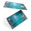 Teal Twilight Zone with Strikes of Lightening - Premium Protective Decal Skin-Kit for the Apple Credit Card