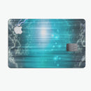 Teal Twilight Zone with Strikes of Lightening - Premium Protective Decal Skin-Kit for the Apple Credit Card