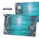 Teal Twilight Zone with Strikes of Lightening - Premium Protective Decal Skin-Kit for the Apple Credit Card