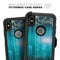 Teal Twilight Zone with Strikes of Lightening - Skin Kit for the iPhone OtterBox Cases