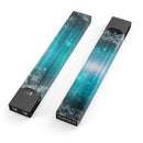 Teal Twilight Zone with Strikes of Lightening - Premium Decal Protective Skin-Wrap Sticker compatible with the Juul Labs vaping device