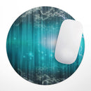 Teal Twilight Zone with Strikes of Lightening// WaterProof Rubber Foam Backed Anti-Slip Mouse Pad for Home Work Office or Gaming Computer Desk