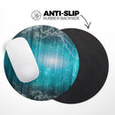 Teal Twilight Zone with Strikes of Lightening// WaterProof Rubber Foam Backed Anti-Slip Mouse Pad for Home Work Office or Gaming Computer Desk