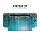Teal Twilight Zone with Strikes of Lightening // Skin Decal Wrap Kit for Nintendo Switch Console & Dock, Joy-Cons, Pro Controller, Lite, 3DS XL, 2DS XL, DSi, or Wii - Vinyl Skin Wrap for Nintendo Switch 2, OLED, Lite, Pro Controller & Wii