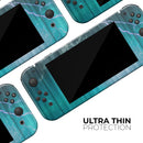 Teal Twilight Zone with Strikes of Lightening // Skin Decal Wrap Kit for Nintendo Switch Console & Dock, Joy-Cons, Pro Controller, Lite, 3DS XL, 2DS XL, DSi, or Wii - Vinyl Skin Wrap for Nintendo Switch 2, OLED, Lite, Pro Controller & Wii