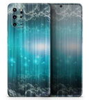 Teal Twilight Zone with Strikes of Lightening - Premium Vinyl Skin Decal for Samsung Galaxy S25 Ultra, S24, S23, S22 & All Galaxy S Models