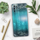 Teal Twilight Zone with Strikes of Lightening - Premium Vinyl Skin Decal for Samsung Galaxy S25 Ultra, S24, S23, S22 & All Galaxy S Models
