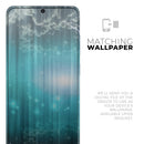 Teal Twilight Zone with Strikes of Lightening - Premium Vinyl Skin Decal for Samsung Galaxy S25 Ultra, S24, S23, S22 & All Galaxy S Models