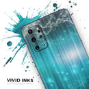 Teal Twilight Zone with Strikes of Lightening - Premium Vinyl Skin Decal for Samsung Galaxy S25 Ultra, S24, S23, S22 & All Galaxy S Models