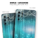 Teal Twilight Zone with Strikes of Lightening - Premium Vinyl Skin Decal for Samsung Galaxy S25 Ultra, S24, S23, S22 & All Galaxy S Models