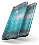 Teal Twilight Zone with Strikes of Lightening - Skin-kit for the iPhone 8 or 8 Plus