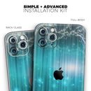 Teal Twilight Zone with Strikes of Lightening - Protective Skin Wrap & Decal – Compatible with iPhone SE to iPhone 17 Pro Max (All Models)