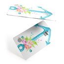 Teal Watercolor Floral Anchor - Premium Protective Decal Skin-Kit for the Apple Credit Card