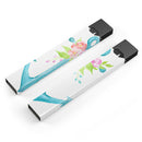 Teal Watercolor Floral Anchor - Premium Decal Protective Skin-Wrap Sticker compatible with the Juul Labs vaping device