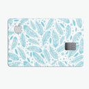 Teal Zendoodle Feathers - Premium Protective Decal Skin-Kit for the Apple Credit Card