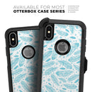 Teal Zendoodle Feathers - Skin Kit for the iPhone OtterBox Cases