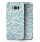 Teal Zendoodle Feathers - Samsung Galaxy S8 Full-Body Skin Kit
