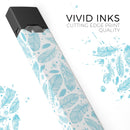 Teal Zendoodle Feathers - Premium Decal Protective Skin-Wrap Sticker compatible with the Juul Labs vaping device