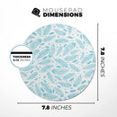 Teal Zendoodle Feathers// WaterProof Rubber Foam Backed Anti-Slip Mouse Pad for Home Work Office or Gaming Computer Desk