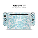 Teal Zendoodle Feathers // Skin Decal Wrap Kit for Nintendo Switch Console & Dock, Joy-Cons, Pro Controller, Lite, 3DS XL, 2DS XL, DSi, or Wii - Vinyl Skin Wrap for Nintendo Switch 2, OLED, Lite, Pro Controller, Wii & Classic Handhelds