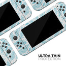 Teal Zendoodle Feathers // Skin Decal Wrap Kit for Nintendo Switch Console & Dock, Joy-Cons, Pro Controller, Lite, 3DS XL, 2DS XL, DSi, or Wii - Vinyl Skin Wrap for Nintendo Switch 2, OLED, Lite, Pro Controller, Wii & Classic Handhelds