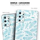 Teal Zendoodle Feathers - Premium Vinyl Skin Decal for Samsung Galaxy S25 Ultra, S24, S23, S22 & All Galaxy S Models
