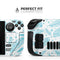 Teal Zendoodle Feathers // Full Body Skin Decal Wrap Kit for the Steam Deck handheld gaming computer