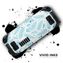 Teal Zendoodle Feathers // Full Body Skin Decal Wrap Kit for the Steam Deck handheld gaming computer