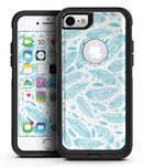 Teal Zendoodle Feathers - iPhone 7 or 8 OtterBox Case & Skin Kits