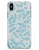 Teal Zendoodle Feathers - iPhone X Clipit Case