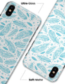 Teal Zendoodle Feathers - iPhone X Clipit Case