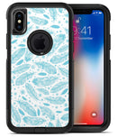 Teal Zendoodle Feathers - iPhone X OtterBox Case & Skin Kits