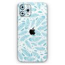 Teal Zendoodle Feathers - Protective Skin Wrap & Decal – Compatible with iPhone SE to iPhone 17 Pro Max (All Models)