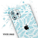 Teal Zendoodle Feathers - Protective Skin Wrap & Decal – Compatible with iPhone SE to iPhone 17 Pro Max (All Models)