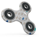 Teal and Aqua Descending Droplets Full-Body Fidget Spinner Skin-Kit