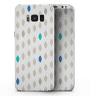 Teal and Aqua Descending Droplets - Samsung Galaxy S8 Full-Body Skin Kit
