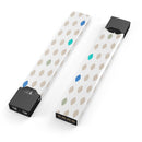Teal and Aqua Descending Droplets - Premium Decal Protective Skin-Wrap Sticker compatible with the Juul Labs vaping device