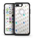Teal and Aqua Descending Droplets - iPhone 7 or 7 Plus Commuter Case Skin Kit