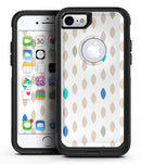 Teal and Aqua Descending Droplets - iPhone 7 or 8 OtterBox Case & Skin Kits