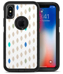 Teal and Aqua Descending Droplets - iPhone X OtterBox Case & Skin Kits