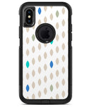 Teal and Aqua Descending Droplets - iPhone X OtterBox Case & Skin Kits