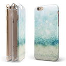Teal and Aqua Unfocused Sparkling Orbs iPhone 6/6s or 6/6s Plus 2-Piece Hybrid INK-Fuzed Case