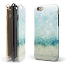 Teal and Aqua Unfocused Sparkling Orbs iPhone 6/6s or 6/6s Plus 2-Piece Hybrid INK-Fuzed Case