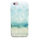 Teal and Aqua Unfocused Sparkling Orbs iPhone 6/6s or 6/6s Plus 2-Piece Hybrid INK-Fuzed Case