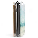 Teal and Aqua Unfocused Sparkling Orbs iPhone 6/6s or 6/6s Plus 2-Piece Hybrid INK-Fuzed Case