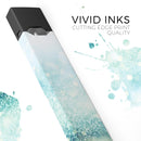 Teal and Aqua Unfocused Sparkling Orbs - Premium Decal Protective Skin-Wrap Sticker compatible with the Juul Labs vaping device