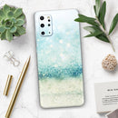 Teal and Aqua Unfocused Sparkling Orbs - Premium Vinyl Skin Decal for Samsung Galaxy S25 Ultra, S24, S23, S22 & All Galaxy S Models