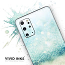 Teal and Aqua Unfocused Sparkling Orbs - Premium Vinyl Skin Decal for Samsung Galaxy S25 Ultra, S24, S23, S22 & All Galaxy S Models