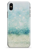 Teal and Aqua Unfocused Sparkling Orbs - iPhone X Clipit Case