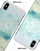 Teal and Aqua Unfocused Sparkling Orbs - iPhone X Clipit Case